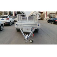 Nouvelle arrivée Remorque à plateau pour voiture de 750 kg Remorques à plateau 8x5 Remorque à plateau à double essieu galvanisée
