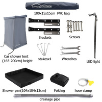 Tente de douche portable pour voiture, abri latéral pour véhicule, cabine d'essayage et de toilette pour SUV, idéale pour le camping en extérieur