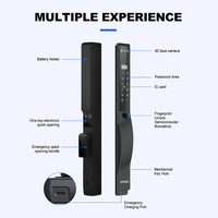Serrure de porte coulissante à reconnaissance faciale 3D KROVI XCR01S IP66 étanche avec caméra et application Tuya