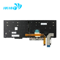 Keyboard Laptop HK-HHT untuk Lenovo ThinkPad E580 E585 L580 P52 P72 Backlight US Keyboard