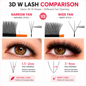 STARSCOLORS YY W Extensions de cils WYY 0.07mm Cils entrecroisés Noir mat Brun Éventail étroit large Tresses de cils en trèfle Plateaux de cils Cils - Product Image 3