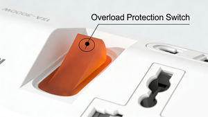 Prise de table universelle PRIMA-103U, 2 prises AC, courant nominal 13A, matériaux d'ingénierie de prévention des incendies, protection de la prise, porte - Product Image 3