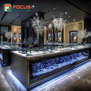 High Visibility Jewelry Retail Display System Laminated Finish Commercial Store Display Cabinet - Product Image 5