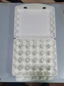 Zellstoff-geformte Eierkartons Weiß Gelb 30 Eier Max Umweltfreundliche Biologisch Abbaubare Eierverpackungsbox - Product Image 2
