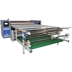 Calandra de transfert thermique automatique pour sublimation de couvertures en flanelle vierges, 190 cm de large, avec cylindre chauffant à tambour à huile - Product Image 6
