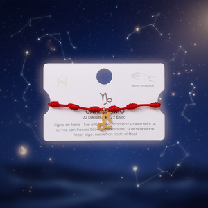 Pulsera con Dije de Capricornio, Hilo de Cera Rojo, Chapado en Oro, Joyería de Moda Unisex para Festivales - Product Image 2