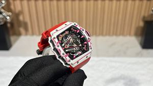 Nouvelle montre sport mécanique tourbillon de haute qualité, très vendue, avec bracelet rouge - Product Image 3