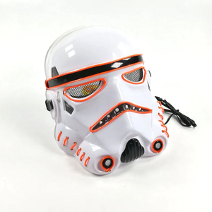Halloween trang phục phim chủ đề mặt nạ Stormtrooper chết Trooper Mũ bảo hiểm Mặt nạ bên trang trí EL LED nhấp nháy mặt nạ - Product Image 2