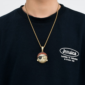 Collana Classica Anime Rick and Morty con Ciondolo Avatar di Morty, Micro Zirconi, Gioielli Hip Hop, Regalo per Feste - Product Image 3
