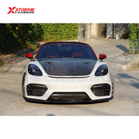 Lèvre de pare-chocs avant en fibre de carbone XTREME pour Porsche 718 982 Cayman Boxster, style GT4 RS, spoiler avant, séparateur de lèvre, diffuseur