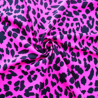 Nuevo Producto, Poliamida Elastano con Elasticidad en 4 Direcciones, Estampado de Leopardo Rosa para Mallas