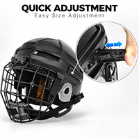 Casque de hockey sur glace réglable avec visière intégrale