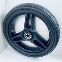 Roues de poussette pour bébé en plastique de 9,5 pouces, pneus en PU avec roulements pour poussette