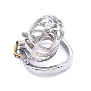 Jaula de Castidad Masculina de Acero Inoxidable 304 de Alta Calidad al por Mayor FRRK, Jaula de Abstinencia BDSM, Juguete Sexual, Candado para Pene para Hombres - Product Image 6