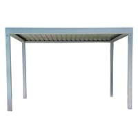 Pergola motorisée électrique en aluminium avec toit extensible, cadre en PVC, éclairage LED, imperméable pour jardin, patio et balcon