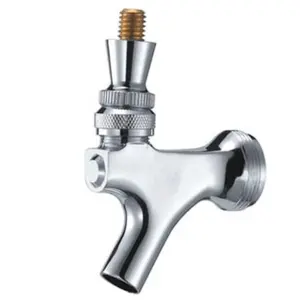 OEM Brass Standard Beer Faucet US Type Style Chrome Plated With Brass Lever Draft Beer System Tap Spout Keg Dispenser Beer Tap
