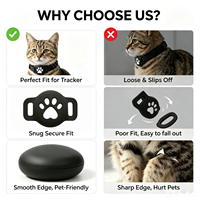 Traceur GPS intelligent pour animaux de compagnie, étanche, anti-perte, localisateur en plastique pour chiens et chats, dispositif de suivi en temps réel, batterie 12 mois