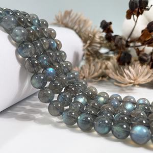 Natuurlijke grijze maansteen kralen helende energie edelsteen DIY sieraden maken losse kralen - Product Image 5