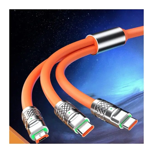 Super Fast Charging Data Cable 120w a to <strong>Micro</strong> Data Cables Liquid Silicone Cellphone Charger New 3 in 1 Silicone Usb C Cables - Product Image 5