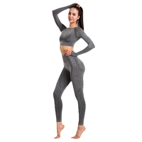Ensemble de vêtements de yoga sans couture Factory Fitness, vêtements de sport performants pour femmes, tenue de sport à séchage rapide, ensemble de yoga 5 pièces