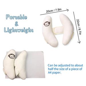 J631 Siège auto rembourré en polyester de haute qualité pour nouveau-né Appui-tête doux personnalisé en peluche courte réglable pour bébé Oreiller de voyage - Product Image 4