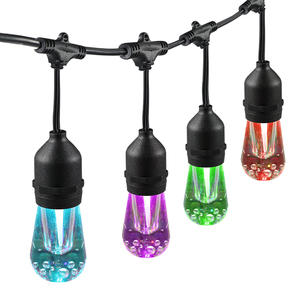Câble d'extension Kuncan avec prise US standard, guirlande lumineuse RGB, ampoule E26/E27, fil SJTW, indice de protection IP54, 5A, 3m, décoration pour la maison et le jardin - Product Image 1