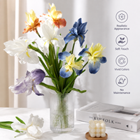 Set Lilin Aroma Bunga Lily Buatan Tangan Mewah Sentuhan Alami Gaya Eropa Tahan Air Dekorasi Vas Bunga untuk Hiasan Meja