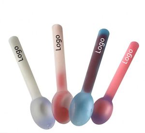 Cuillères en plastique personnalisées et colorées pour crème glacée, changeant de couleur, avec logo - Product Image 2