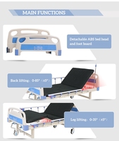 Factory Direct Sales Manual Nursing 2 Functions Double Crank Medical Nursing Stryker Hospital Beds