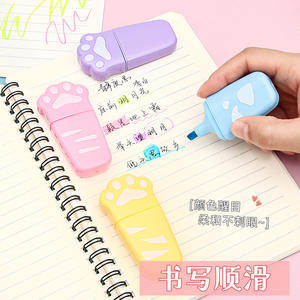 Creativo Paw highlighlighter penna obliqua spazzola punta Graffiti pittura ad alto livello di aspetto cancelleria all'ingrosso Mini per gli studenti - Product Image 5