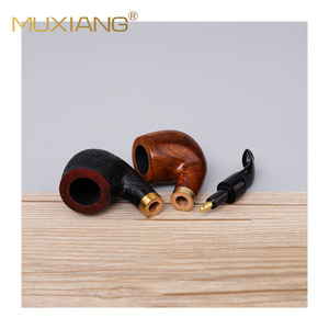 Muxiang Briarwood Pipe Bent Type 3mm Tenon Jointed Handmade Tobacco Pipe - Product Image 5