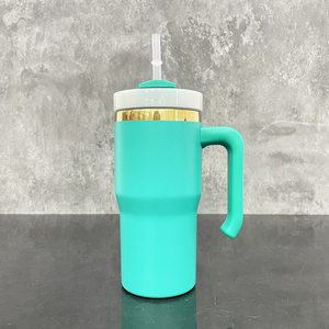 Nouveau gobelet en acier inoxydable de 20oz pour enfants avec miroir plaqué or et poignée en plastique Tasse de voyage au laser pour étudiants - Product Image 3