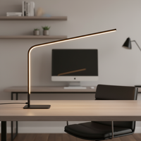 Lampe de bureau LED de style européen minimaliste, flexible, avec télécommande, protection des yeux, gradation, ABS, simple, CRI 95 élevé, pour la lecture et le travail