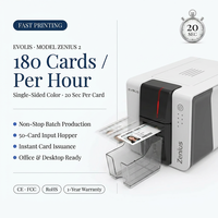 Imprimante de cartes PVC Evolis Zenius 2 haute performance, résolution 300 dpi, simple/double face, imprimante de cartes d'identité la plus fiable