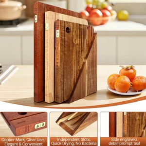 Ensemble de planches à découper en forme de livre avec support séparé, 3 pièces [Acacia/Ébène/<span class=keywords><strong>Bois</strong></span> de caoutchouc] Planches à découper en <span class=keywords><strong>bois</strong></span> ressemblant à des livres pour la cuisine - Product Image 6