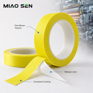 Ruban de masquage thermique industriel <span class=keywords><strong>Miaosen</strong></span> de haute qualité 0,3 mm, résistant à la chaleur, en tissu de fibre de verre enduit d'adhésif silicone - Product Image 2