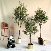Grand arbre d'olivier artificiel en plastique pour cabinet vétérinaire, centre de soins animaux, mariage, espaces d'attente intérieurs
