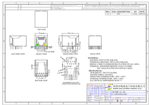 Soulin 10GbE シールド磁気ジャック 10P8C シングルポート メス RJ45 コネクタ 統合トランス グリーン/イエロー LED PCB IP20 - Product Image 6