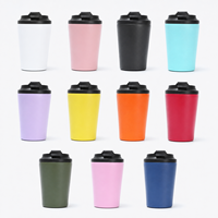 Mug de voyage isotherme 12 oz avec couvercle à bec verseur, en acier inoxydable sous vide, réutilisable pour voiture et bureau