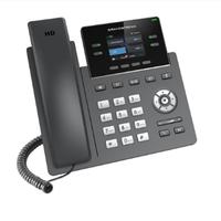 Teléfono IP Gigabit PoE Grandstream GRP2612G, 4 Líneas SIP, Pantalla LCD a Color de 2.4 Pulgadas, Audio HD, Teléfono de Escritorio VoIP Empresarial, LAN Dual de 10/100/1000M