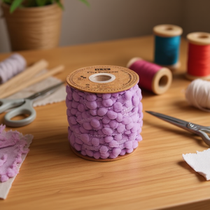 Nastro Ilan Pom Pom Larghezza 2 cm Lunghezza 1 m Per Artigianato e Decorazione di Abbigliamento - Product Image 2