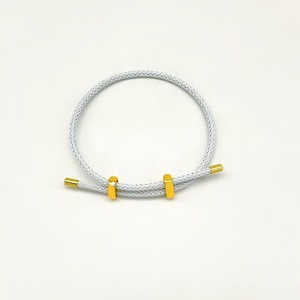 Women <b>Adjustable</b> Charm <b>Bracelet</b> 18k Gold Plated Buckle Design Titanium Steel Wire Rope Women's Gift Jewelry - Product Image 3
