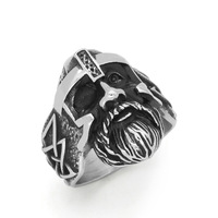 Anillo Serpiente Vikingo Acero Titanio Anillo Serpiente Nordico Plata Antigua Unisex Hombre Mujer Joyeria al por Mayor