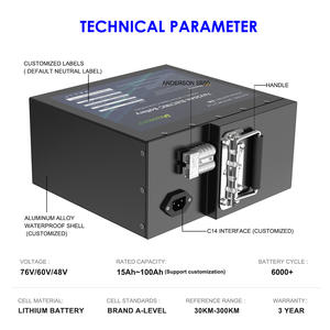 BMS inteligente integrado 48V 60V 72V 20Ah 30Ah 40Ah 50Ah 60Ah LiFePO4 baterías motocicleta eléctrica vehículos de carga Electro-triciclo - Product Image 3