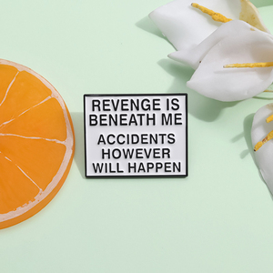 LA VENGANZA ES BAJO mí ACCIDENTES SIN EMBARGO OCURRIRÁ Pines de esmalte Líneas de película personalizadas Broches Insignias de solapa Regalo de joyería - Product Image 5