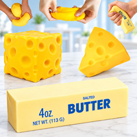 KAITONG Jouet sensoriel en forme de beurre de chocolat, jouet anti-stress à remontée lente, jouet à presser en forme de fromage, jouets squishies
