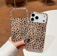 Étui de téléphone portable IMD double couche à motif léopard intégral pour iPhone 18 17 16 15 14 13 12 Pro Max