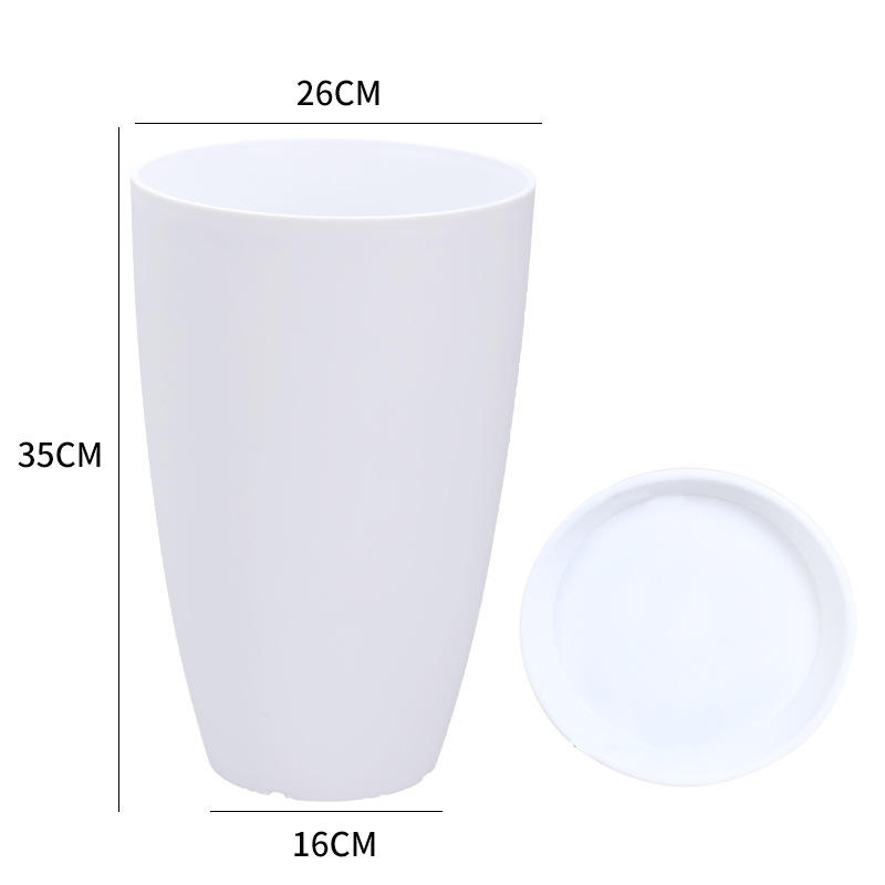 Round + Tray [Blanc moyen/gris/noir]