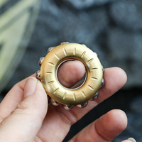 EDC Fidget Spinner en métal avec billes rotatives, Gyroscope mécanique anti-stress pour adultes, Décompression par glissement de cartes, Anneau rond, Cadeau