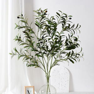Flower Delight - Rama de Olivo Artificial de 100 cm, Flor de Seda, Decoración del Hogar, Accesorios de Fotografía para Exteriores - Product Image 1